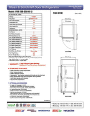 Turbo Air PRO-26R-GSH-N Pro Series 29" Glass / Solid Half Door Reach In Refrigerator - Donut-Equipment.com