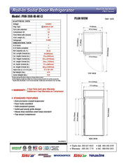 Turbo Air PRO-26R-RI-N 35" Premiere Pro Series Solid Door Roll-In Refrigerator - Donut-Equipment.com