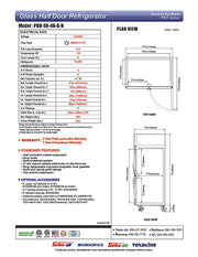 Turbo Air PRO-50-4R-G-N 51 3/4" Two Section Reach In Refrigerator, (4) Right Hinge Glass Doors, 115v - Donut-Equipment.com