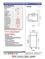 Turbo Air PRO-50F-PT-N 52" Premiere Pro Series Solid Door Pass-Through Freezer - Donut-Equipment.com