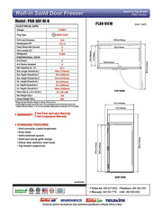 Turbo Air PRO-50F-RI-N 67" Premiere Pro Series Solid Door Roll-In Freezer - Donut-Equipment.com