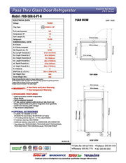 Turbo Air PRO-50R-G-PT-N 2 Section Glass Door Pass-Thru Refrigerator - Donut-Equipment.com