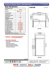 Turbo Air PRO-50R-G-RI-N PRO Series Refrigerator Roll-in Two-section - Donut-Equipment.com