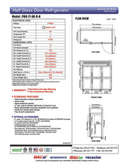 Turbo Air PRO-77-6R-G-N 77 3/4" Three Section Reach In Refrigerator, (6) Left/Right Hinge Glass Doors, 115v - Donut-Equipment.com