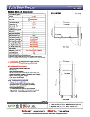 Turbo Air PRO-77F-N 78" Premiere Pro Series Solid Door Reach in Freezer - Donut-Equipment.com