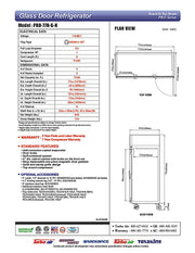 Turbo Air PRO-77R-G-N, 77 3/4" Three Section Reach In Refrigerator, (3) Left/Right Hinge Glass Doors, 115v - Donut-Equipment.com