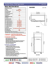 Turbo Air PRO-77R-N 78" Premiere Pro Series Solid Door Reach in Refrigerator - Donut-Equipment.com