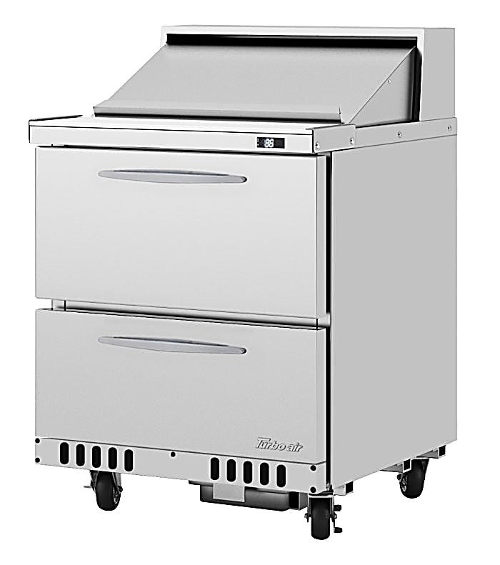Turbo Air PST-28-D2-FB-N 27 1/2" PRO Series Sandwich/Salad Prep Table w/ Refrigerated Base - Donut-Equipment.com