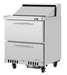 Turbo Air PST-28-D2-FB-N 27 1/2" PRO Series Sandwich/Salad Prep Table w/ Refrigerated Base - Donut-Equipment.com