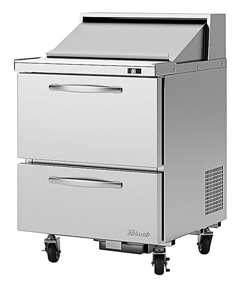 Turbo Air PST-28-D2-N 27 1/2" PRO Series Sandwich/Salad Prep Table w/ Refrigerated Base - Donut-Equipment.com