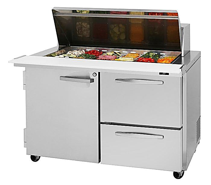urbo Air PST-48-18-D2R-N 48 1/4" PRO Series Mega Top Sandwich/Salad Prep Table w/ Refrigerated Base - Donut-Equipment.com
