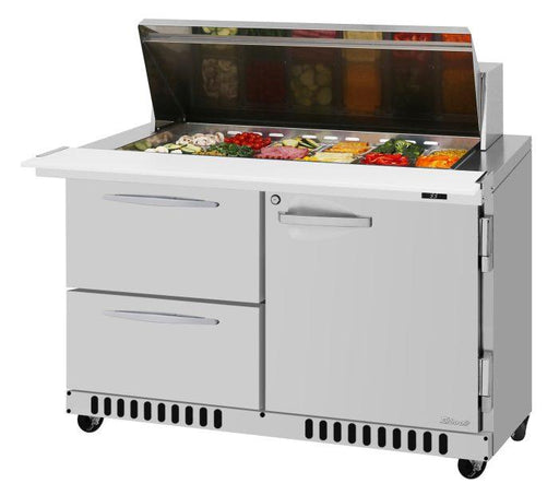 Turbo Air PST-48-18-D2R(L)-FB-N PRO Series Sandwich/Salad Prep Table w/ Refrigerated Base - Donut-Equipment.com