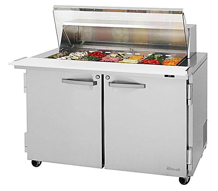 Turbo Air PST-48-18-N-CL 48 1/4" PRO Series Mega Top Sandwich/Salad Prep Table w/ Refrigerated Base - Donut-Equipment.com