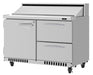 Turbo Air PST-48-D2R(L)-FB-N 27 1/2" PRO Series Sandwich/Salad Prep Table w/ Refrigerated Base - Donut-Equipment.com