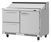 Turbo Air PST-48-D2R(L)-FB-N 27 1/2" PRO Series Sandwich/Salad Prep Table w/ Refrigerated Base - Donut-Equipment.com