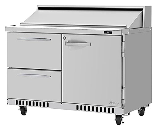 Turbo Air PST-48-D2R(L)-FB-N 27 1/2" PRO Series Sandwich/Salad Prep Table w/ Refrigerated Base - Donut-Equipment.com