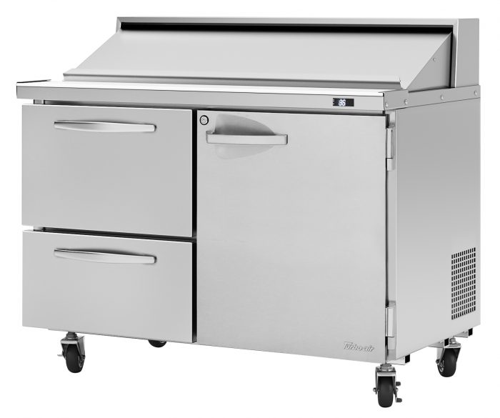 Turbo Air PST-48-D2R-N 48 1/4" PRO Series Sandwich/Salad Prep Table w/ Refrigerated Base - Donut-Equipment.com