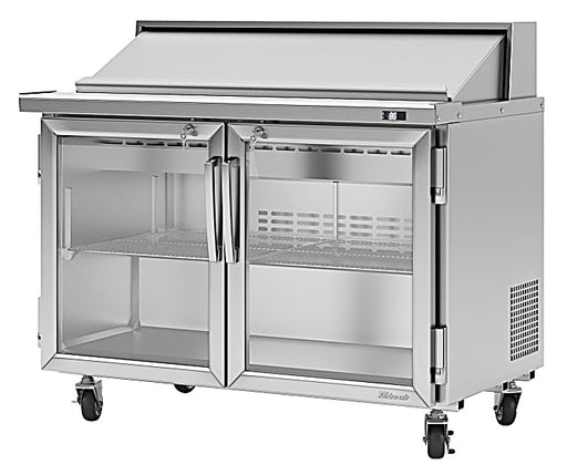 Turbo Air PST-48-G-N 48 1/4" PRO Glass Door Series Sandwich/Salad Prep Table w/ Refrigerated Base - Donut-Equipment.com