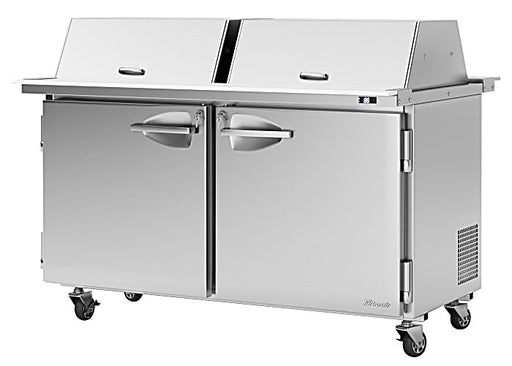 Turbo Air PST-60-24-N-DS 60 1/4" PRO Series Mega Top Dual Sided Sandwich/Salad Prep Table w/ Refrigerated Base - Donut-Equipment.com