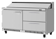 Turbo Air PST-60-D2R(L)-FB-N" PRO Series Sandwich/Salad Prep Table w/ Refrigerated Base - Donut-Equipment.com