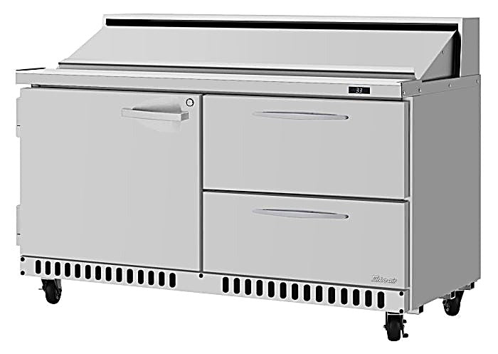 Turbo Air PST-60-D2R(L)-FB-N" PRO Series Sandwich/Salad Prep Table w/ Refrigerated Base - Donut-Equipment.com