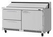 Turbo Air PST-60-D2R(L)-FB-N" PRO Series Sandwich/Salad Prep Table w/ Refrigerated Base - Donut-Equipment.com