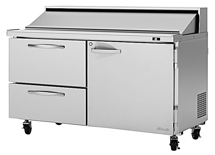 Turbo Air PST-60-D2R(L)-N 60 1/4" PRO Series Sandwich/Salad Prep Table w/ Refrigerated Base - Donut-Equipment.com