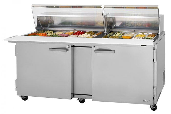 Turbo Air PST-72-30-N-CL 72 5/8" PRO Series Mega Top Sandwich/Salad Prep Table w/ Refrigerated Base - Donut-Equipment.com
