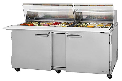 Turbo Air PST-72-30-N-CL 72 5/8" PRO Series Mega Top Sandwich/Salad Prep Table w/ Refrigerated Base - Donut-Equipment.com