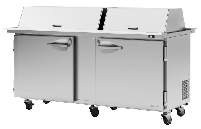 Turbo Air PST-72-30-N-DS 72 5/8" PRO Series Mega Top Dual Sided Sandwich/Salad Prep Table w/ Refrigerated Base - Donut-Equipment.com