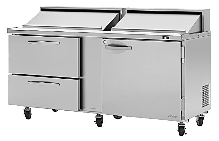 Turbo Air PST-72-D2R(L)-N 72 5/8" PRO Series Sandwich/Salad Prep Table w/ Refrigerated Base - Donut-Equipment.com