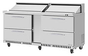 Turbo Air PST-72-D4-FB-N 72 5/8" PRO Series Mega Top Sandwich/Salad Prep Table w/ Refrigerated Base - Donut-Equipment.com
