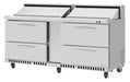 Turbo Air PST-72-D4-FB-N 72 5/8" PRO Series Mega Top Sandwich/Salad Prep Table w/ Refrigerated Base - Donut-Equipment.com