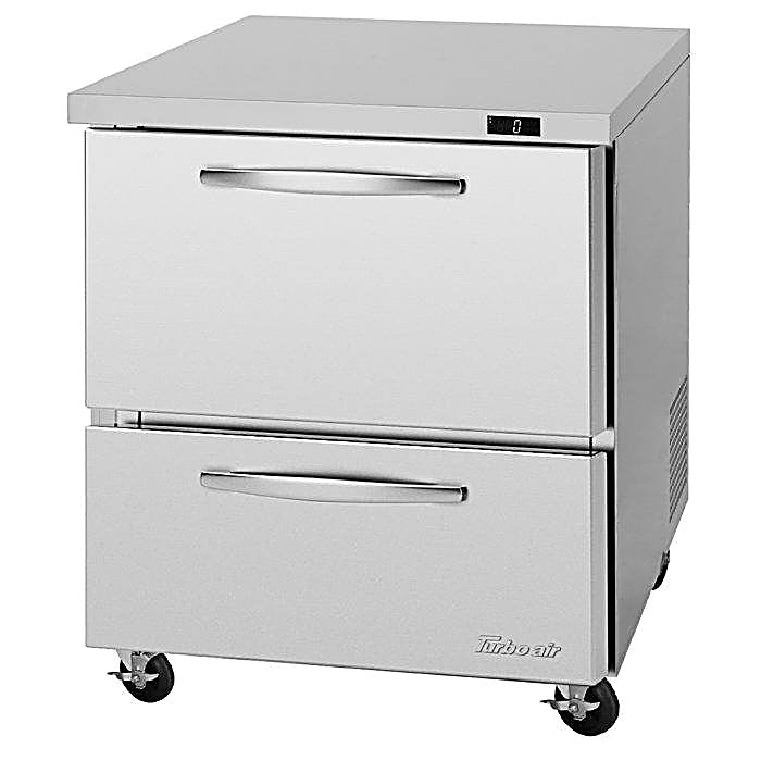 Turbo Air PUF-28-D2-N 27 1/2" W Undercounter Freezer w/ 1 Section & 2 Drawers - Donut-Equipment.com