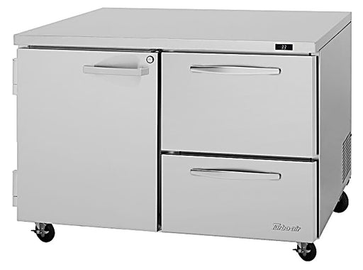 Turbo Air PUR-48-D2R-N 48 1/4" W Undercounter Refrigerator w/ (2) Sections - (1) Door & (2) Drawers - Donut-Equipment.com