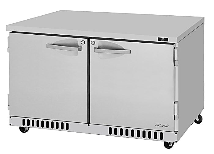 Turbo Air PUR-48-FB-N 48 1/4" W Undercounter Refrigerator w/ (2) Section & (2) Doors, Front Breathing - Donut-Equipment.com