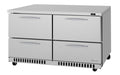 Turbo Air PUR-60-D4-FB-N 60 1/4" W Undercounter Refrigerator w/ 2 Section & 4 Drawers, Front Breathing - Donut-Equipment.com