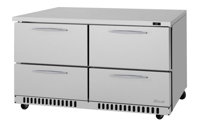 Turbo Air PUR-60-D4-FB-N 60 1/4" W Undercounter Refrigerator w/ 2 Section & 4 Drawers, Front Breathing - Donut-Equipment.com