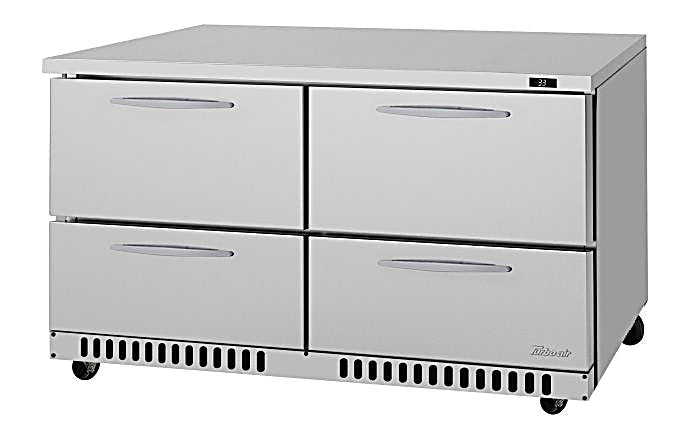 Turbo Air PUR-60-D4-FB-N 60 1/4" W Undercounter Refrigerator w/ 2 Section & 4 Drawers, Front Breathing - Donut-Equipment.com