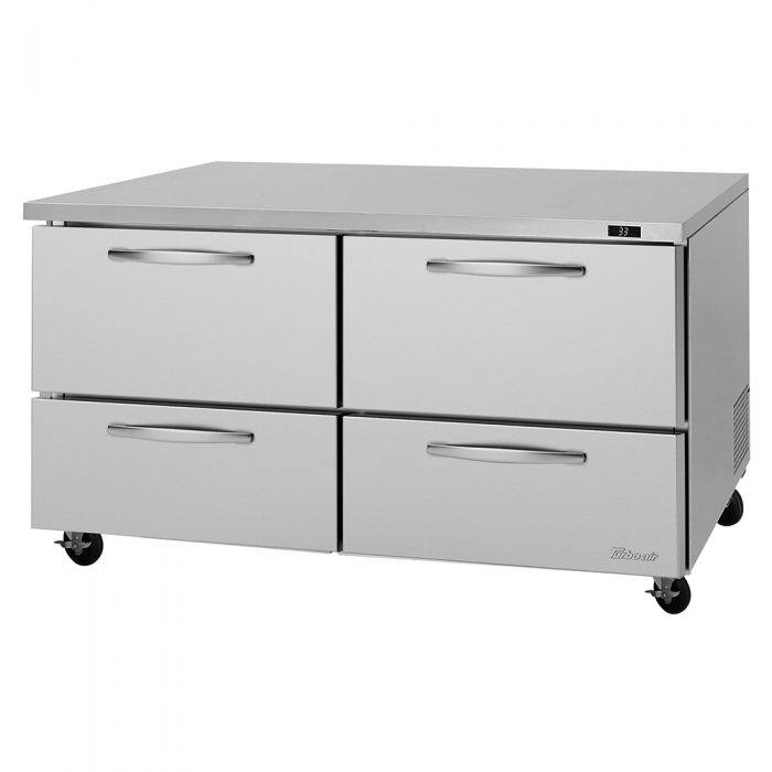 Turbo Air PUR-60-D4-N 60 1/4" W Undercounter Refrigerator w/ 2 Sections & 4 Drawers - Donut-Equipment.com