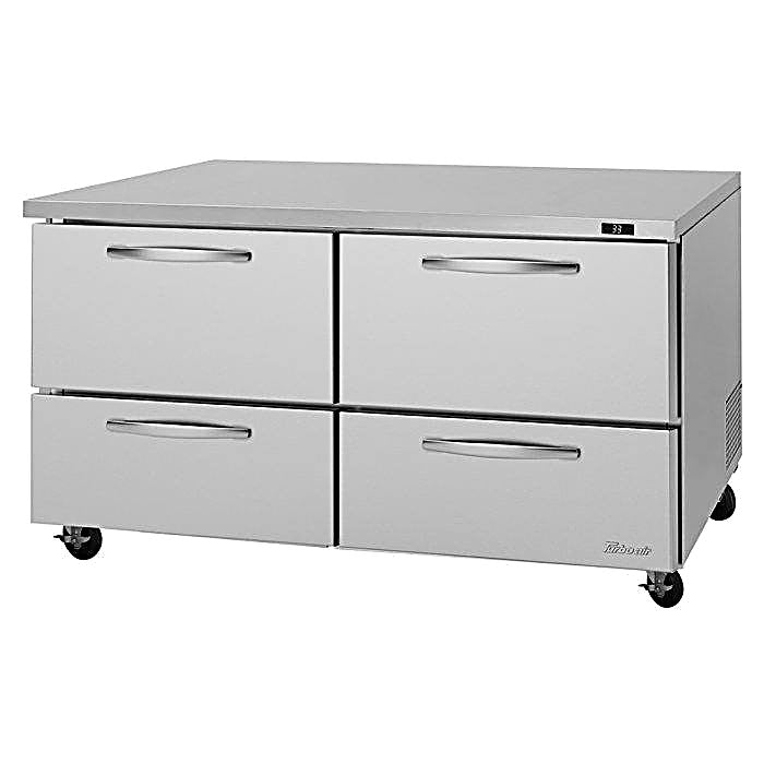 Turbo Air PUR-60-D4-N 60 1/4" W Undercounter Refrigerator w/ 2 Sections & 4 Drawers - Donut-Equipment.com