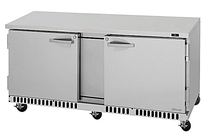Turbo Air PUR-72-FB-N 70 5/8" W Undercounter Refrigerator w/ 2 Section & 2 Doors, Front Breathing - Donut-Equipment.com
