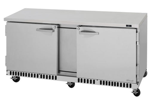Turbo Air PUR-72-FB-N 70 5/8" W Undercounter Refrigerator w/ 2 Section & 2 Doors, Front Breathing - Donut-Equipment.com