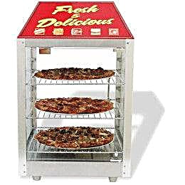Two Door Warmer and Merchandiser for Cooked Foods Display for Service Counter Bakery Wholesalers