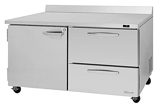 Turbo Air PWF-60-D2R-N 60 1/4" Worktop Freezer w/ 2 Sections, 2 Drawers & 1 Solid Door - Donut-Equipment.com