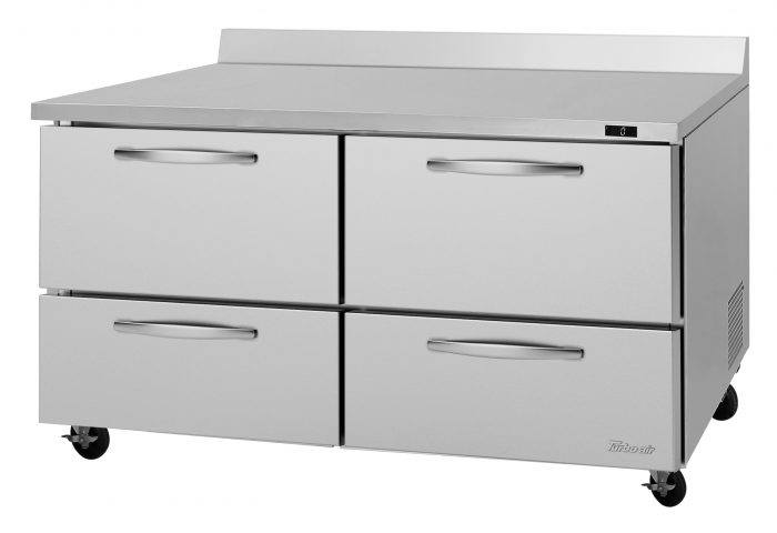 Turbo Air PWF-60-D4-N 60 1/4" Worktop Freezer w/ 2 Sections, 4 Drawers - Bakery Wholesalers