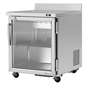 Turbo Air PWR-28-G-N 27 1/2" Worktop Refrigerator w/ (1) Section, 1 Glass Door - Donut-Equipment.com