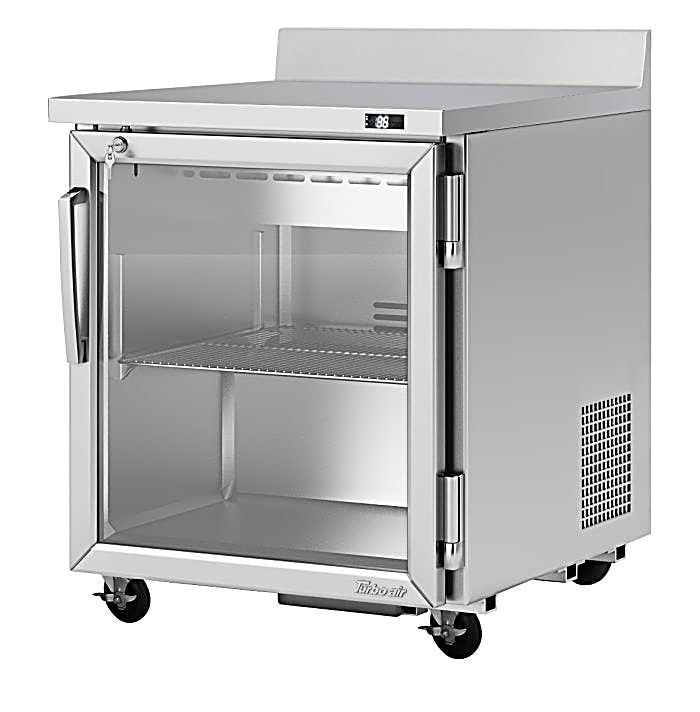 Turbo Air PWR-28-G-N 27 1/2" Worktop Refrigerator w/ (1) Section, 1 Glass Door - Donut-Equipment.com