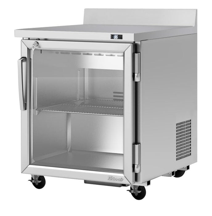 Turbo Air PWR-28-G-N 27 1/2" Worktop Refrigerator w/ (1) Section, 1 Glass Door - Bakery Wholesalers