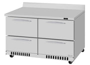 Turbo Air PWR-48-D4-FB-N 48 1/4" Worktop Refrigerator w/ (2) Sections, 4 Drawers, Front Breathing - Donut-Equipment.com